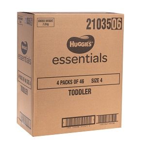 Huggies Essentials TODDLER  SIZE 4  10-15KG  184/ctn  21035
