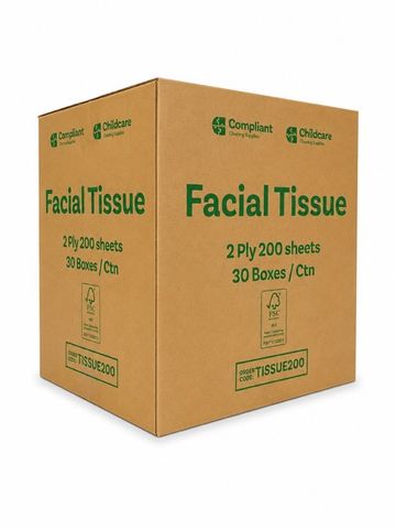 CCS  Facial Tissues  2 ply  200 x 30 Boxes Per Ctn
