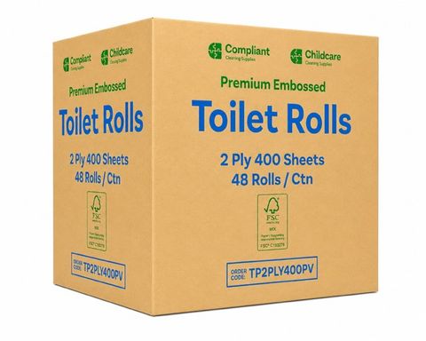 CCS  2ply 400sh Toilet Roll 48/ctn Prem Virgin Embossed