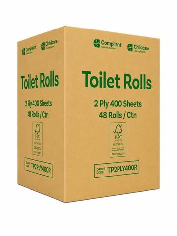 CCS  2ply 400sh Toilet Roll  48 Rolls/Ctn  Recycled