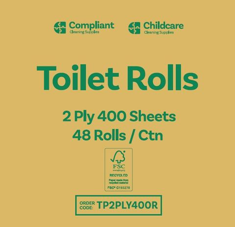 CCS  2ply 400sh Toilet Roll  48 Rolls/Ctn  Recycled