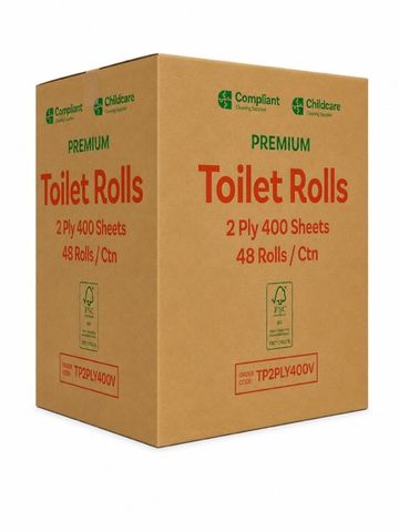 CCS  2 Ply 400sh Toilet Roll  48 Roll/Ctn Virgin