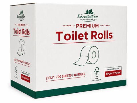 CCS/7004  2ply 700sh Toilet Roll 48 Rolls/Ctn  Virgin