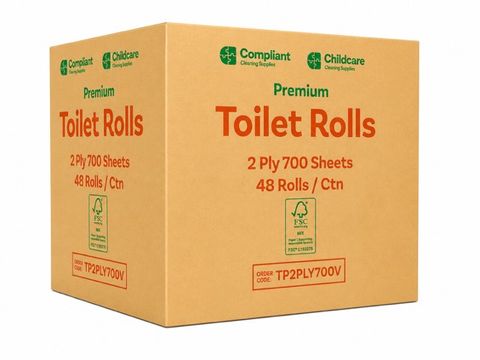 CCS/7004  2ply 700sh Toilet Roll 48 Rolls/Ctn  Virgin