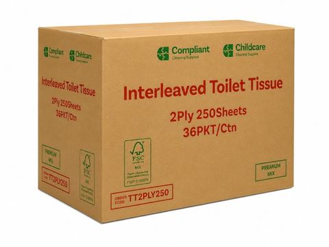 CCS 2 ply Interleaved Toilet Tissue ctn 9000