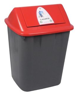 32L Waste Separation Bin for Land Fill RED