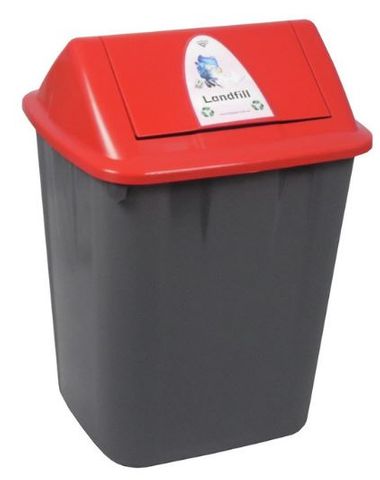 RED 32L Waste Separation Bin for Land Fill