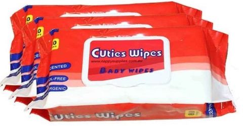 CTN Baby Wipes Economy Cuties  12 x 80 pack