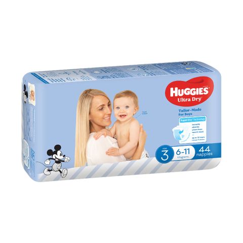 Huggies Ultra Dry Crawler Size 3 (6-11kg) BOY - 176/ctn