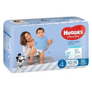 Huggies Ultra Dry Toddler Size 4 (10-15kg) BOY - 144/ctn