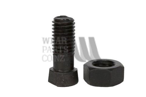 Single Flat Plough Bolt/Nut M14x34 to suit Kverneland