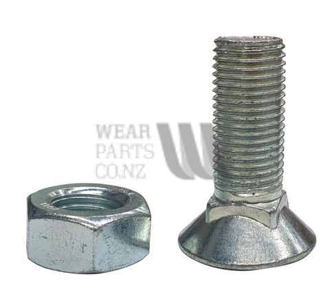 Csk Plough Bolt/Nut M14x40 Gr12.9