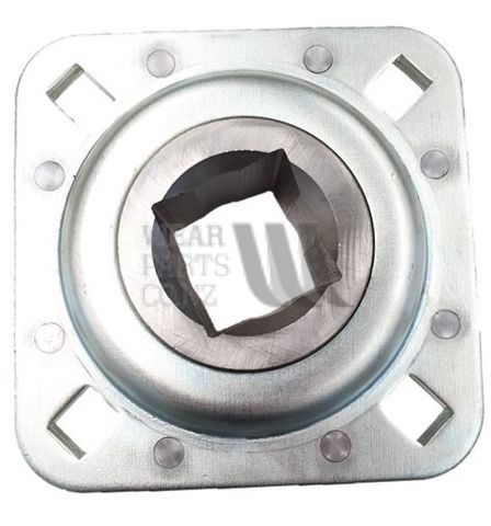 Riveted Square Flange Bearing, 1-1/2" Shaft to suit Hooper