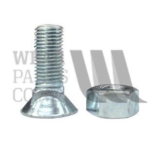 Csk Plough Bolt/Nut 7/16  UNF X 1 1/4