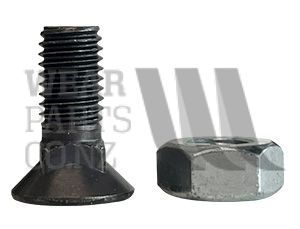 Csk Plough Bolt/Nut M10x25 Gr10.9