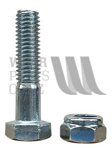 M8x35mm Bolt and Nyloc nut