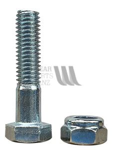 M8x35mm Bolt and Nyloc nut