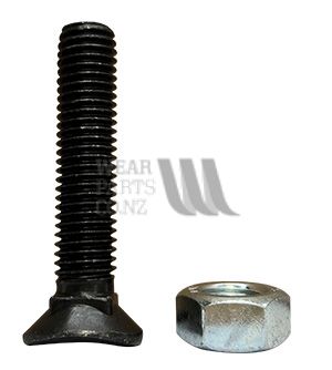 Oval Head Bolt/Nut M12x60mm