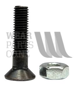 Csk Plough Bolt/nut M10x45 Gr12.9