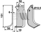 LH Rotary Hoe Blade to suit Badalini 5145