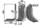 LH Durafaced Rotary Hoe Std Blade to suit Celli (10mm thick) 722548, 722598