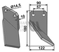 RH Tungsten Durafaced Rotary Hoe Blade to suit Celli 422000