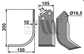 LH Rotary Hoe Std Blade to suit Howard (10mm thick) 109960