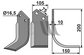 RH Rotary Hoe Std Blade to suit Howard (10mm thick) 109961