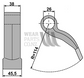 Flail to suit Bomford, McConnel 7191320, 46398.01, 42155.01