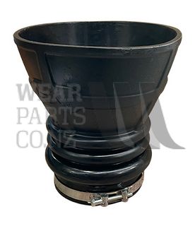 200mm Rubber Funnel with Stainless Steel Clamp