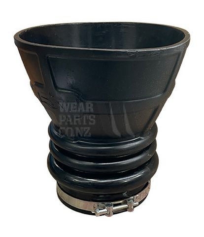 200mm Rubber Funnel with Stainless Steel Clamp