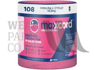 10.6kg MAXXCORD 108 Twine Pink, 1150m Spools, 108m/Kg