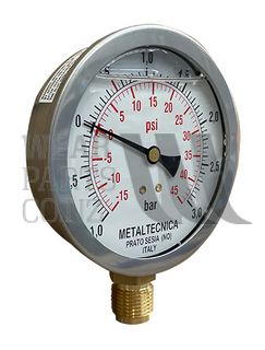Pressure Gauge 100m x 1/2" (-1 Bar +3 Bar)