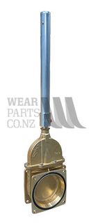 Two-Flange Piston Gate Valve with Single-Acting Hydraulic Jack with O-Ring Gaskets. 6"