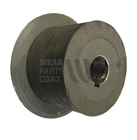 Flanged Roller 100x65mm, 130mm Flange to suit Grimme, 076.01257