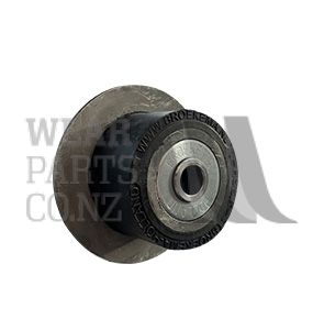 Roller HS 8 Rubber, Flanged 120mm, Open Bore