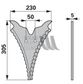 Loader Wagon Double-Sided Knife to suit Strautmann 50436501