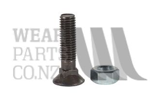 Csk Plough Bolt/Nut M12x50 Gr10.9