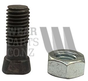 M14x39 Conical Head Plough Bolt/Nut