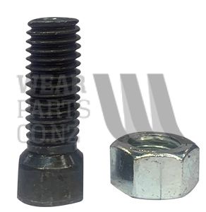 Double Flat Plough Bolt/Nut 1/2"x40mm Gr12.9