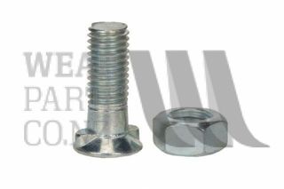 M12x38 Conical Head Plough Bolt/Nut