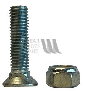 Oval Head Bolt/Nut M12x50 Gr8.8