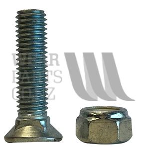 Oval Head Bolt/Nut M12x50 Gr8.8