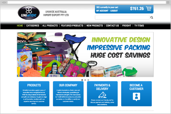 Uniwide’s Webstore Integration with MYOB Exo