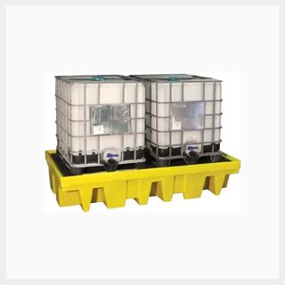 Dual IBC Spill Pallet with Grate