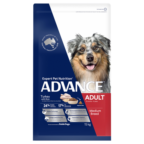 ADVANCE DOG ADULT MEDIUM BREED TURKEY 15KG