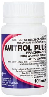 FIDOS AVITROL PLUS BIRD WORMER 100 TABLETS