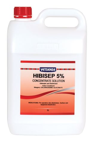 VETSENSE HIBISEP 5PCNT SOLUTION 5L