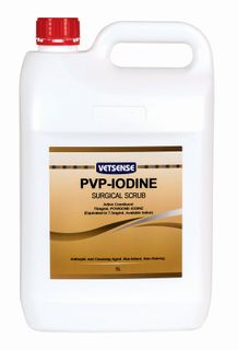 VETSENSE PVP IODINE SCRUB 5L