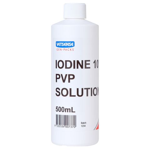 VETSENSE GEN-PACK IODINE 10% PVP 500ML